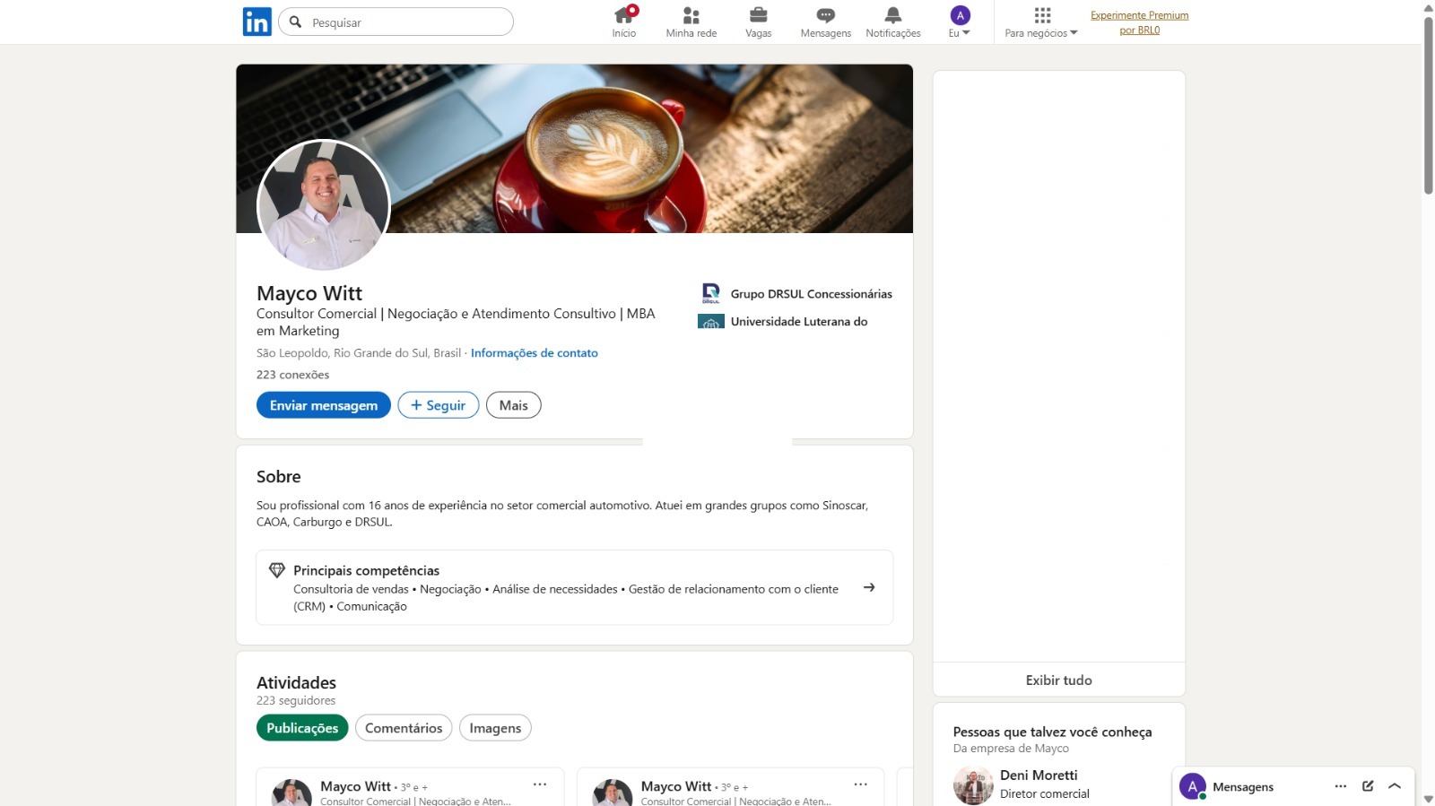 Linkedin de Mayco Witt